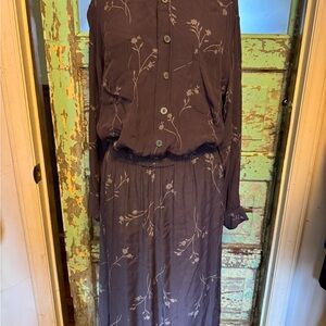 Vintage Chico's Design Eggplant Top and Skirt Made in Turkey